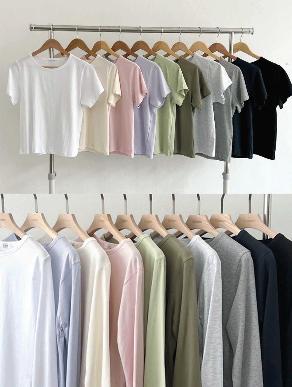 [2장 이상 무료배송]Daily cotton T-shirt봄/가을/무배/반팔/긴팔/티셔츠/베이직/기본/바배